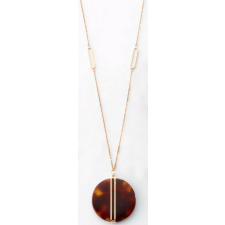 VICTORIA Rose gold színű barna mintás nyaklánc nyaklánc