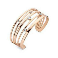 VICTORIA Rose gold színű fehér köves karkötő karkötő