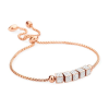  Victoria Rose gold színű fehér köves kocka karkötő