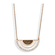 VICTORIA Rose gold színű fekete, fehér köves nyaklánc nyaklánc