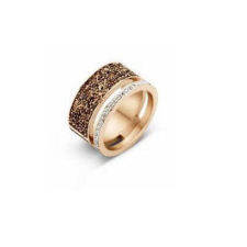 VICTORIA rose gold színű fekete köves gyűrű gold gyűrű