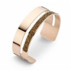  Victoria Rose gold színű fekete köves karkötő