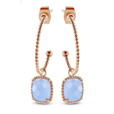 VICTORIA Rose gold színű kék köves fülbevaló fülbevaló