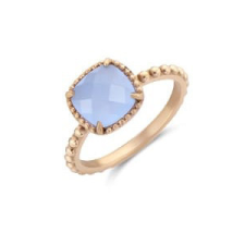 VICTORIA Rose gold színű kék köves gyűrű gyűrű