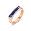 VICTORIA Rose gold színű kék mintás gyűrű