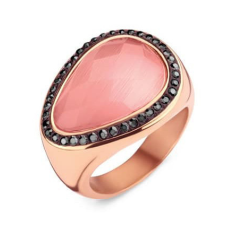 Victoria Rose gold színű rózsaszín köves gyűrű gyűrű