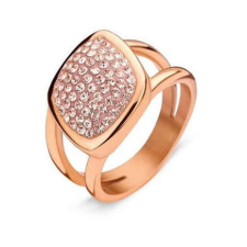 VICTORIA rose gold színű rózsaszín köves gyűrű pink stone gyűrű