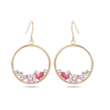 VICTORIA rose gold színű színes köves fülbevaló stones fülbevaló
