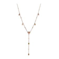 VICTORIA Rose gold színű színes köves nyaklánc nyaklánc