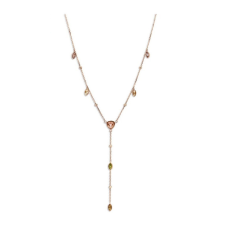  Victoria Rose gold színű színes köves nyaklánc nyaklánc