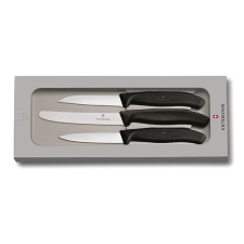 Victorinox Swiss Classic 3 db-os zöldségkés készlet, műanyag, fekete kés és bárd