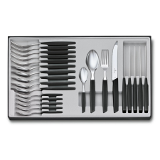 Victorinox Swiss Modern Evőeszköz készlet - Fekete (24 db / csomag) kés és bárd