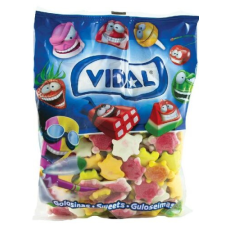 Vidal Töltött Béka Vegyes Gyümölcs Ízű Gumicukor 1000g csokoládé és édesség