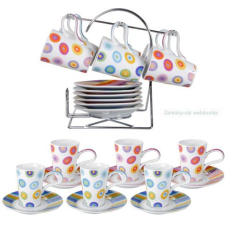  Vidám kerámia kávés szett bögrék, csészék