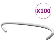 vidaXL 100 db horganyzott acél gabionhorog 10 cm kerti dekoráció