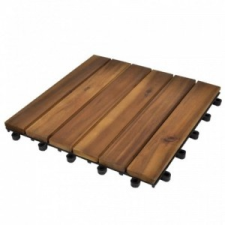 vidaXL 10 db Akác deszka csempe 30 x 30 cm függőleges minta lakástextília