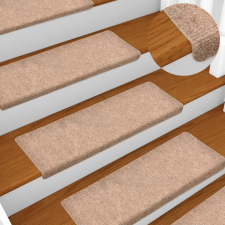vidaXL 10 db barna tűlyukasztott lépcsőszőnyeg 65 x 25 cm lakástextília