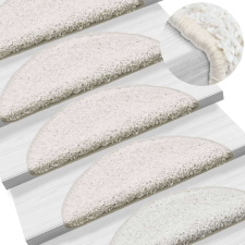 vidaXL 10 db fehér lépcsőszőnyeg 65 x 21 x 4 cm lakástextília