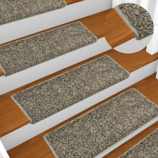 vidaXL 10 db szürke lépcsőszőnyeg 65 x 25 cm lakástextília
