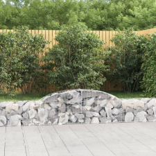 vidaXL 11 db íves horganyzott vas gabion kosár 300x30x40/60 cm kerti dekoráció