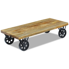 vidaXL 120x60x30 cm Tömör mangófa dohányzóasztal bútor