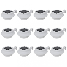 vidaXL 12 darab fehér kültéri napelemes LED kerítéslámpa kültéri világítás