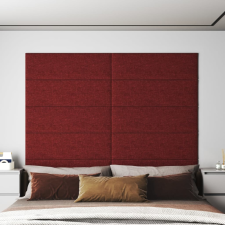vidaXL 12 db bordó szövet fali panel 90x30 cm 3,24 m² dekorburkolat