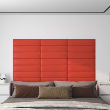 vidaXL 12 db piros műbőr fali panel 60 x 15 cm 1,08 m² tapéta, díszléc és más dekoráció