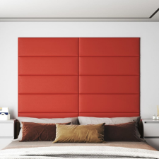 vidaXL 12 db piros műbőr fali panel 90 x 30 cm 3,24 m² tapéta, díszléc és más dekoráció