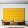 vidaXL 12 db sárga bársony fali panel 90x15 cm 1,62 m²
