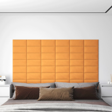 vidaXL 12 db sárga szövet fali panel 30 x 15 cm 0,54 m² dekorburkolat