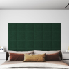 vidaXL 12 db sötétzöld szövet fali panel 30 x 30 cm 1,08 m²