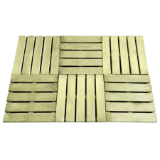 vidaXL 12 db zöld FSC fa burkolólap 50 x 50 cm laminált parketta