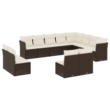 vidaXL 12 részes barna polyrattan kerti ülőgarnitúra párnákkal (3250312) kerti bútor