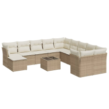 vidaXL 12 részes bézs polyrattan kerti ülőgarnitúra párnákkal (3218618) kerti bútor
