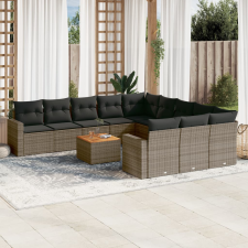 vidaXL 12 részes szürke polyrattan kerti ülőgarnitúra párnákkal kerti bútor