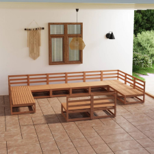 vidaXL 12 részes tömör fenyőfa kerti ülőgarnitúra kerti bútor