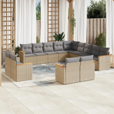 vidaXL 13részes vegyes bézs polyrattan kerti ülőgarnitúra párnákkal kerti bútor