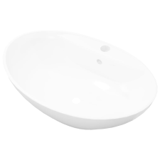 vidaXL 140678 Luxury Ceramic Basin Oval with Overflow and Faucet Hole (140678) szaniter