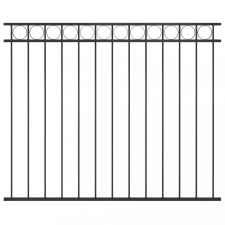 vidaXL 146319 Fence Panel Steel 1,7x1,5 m Black kerti bútor