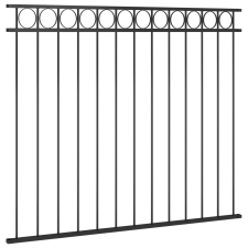 vidaXL 146319 Fence Panel Steel 1,7x1,5 m Black (146319) kerti bútor