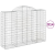 vidaXL 14 db íves horganyzott vas gabion kosár 200x50x140/160 cm (3146374)