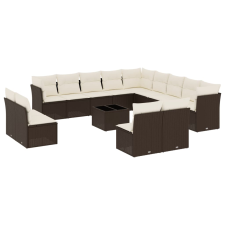 vidaXL 14 részes barna polyrattan kerti ülőgarnitúra párnákkal (3250342) kerti bútor