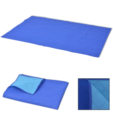 vidaXL 150x200 cm piknik takaró kék és világoskék lakástextília