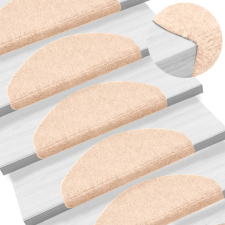 vidaXL 15 db barna, öntapadós lépcsőszőnyeg 65 x 21 x 4 cm lakástextília