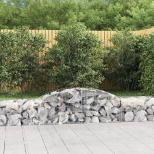 vidaXL 15 db íves horganyzott vas gabion kosár 300x50x40/60 cm kerti tárolás