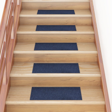 vidaXL 15 db kék négyszögletes öntapadó lépcsőszőnyeg 60 x 25 cm lakástextília