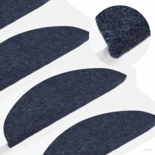 vidaXL 15 db kék öntapadó lépcsőszőnyeg 56x17x3 cm lakástextília