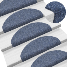 vidaXL 15 db kék, öntapadós lépcsőszőnyeg 65 x 21 x 4 cm lakástextília