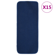 vidaXL 15 db tengerészkék csúszásmentes lépcsőszőnyeg 60 x 25 cm lakástextília
